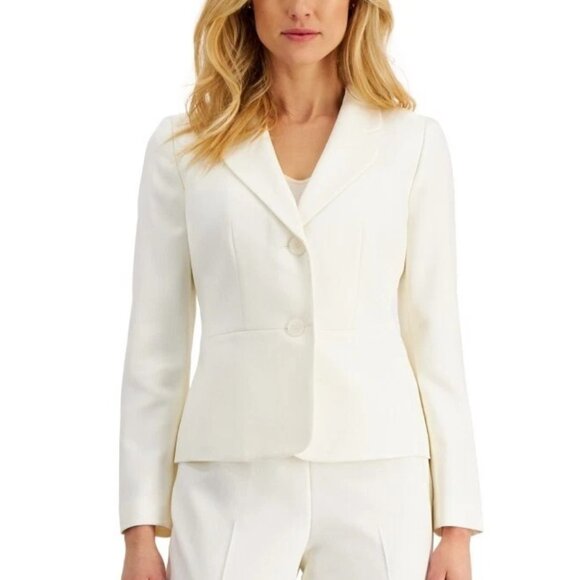 Le Suit vanilla ice Women’s Two- Button Jacket blazer Only Size 8 NEW - Picture 1 of 6